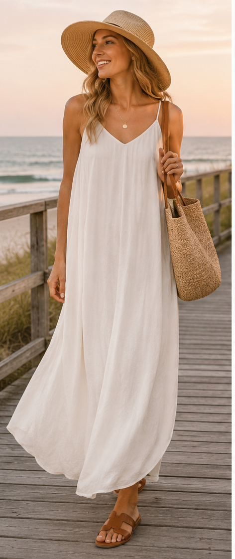 The Victoria Crinkle Cami Maxi Dress
