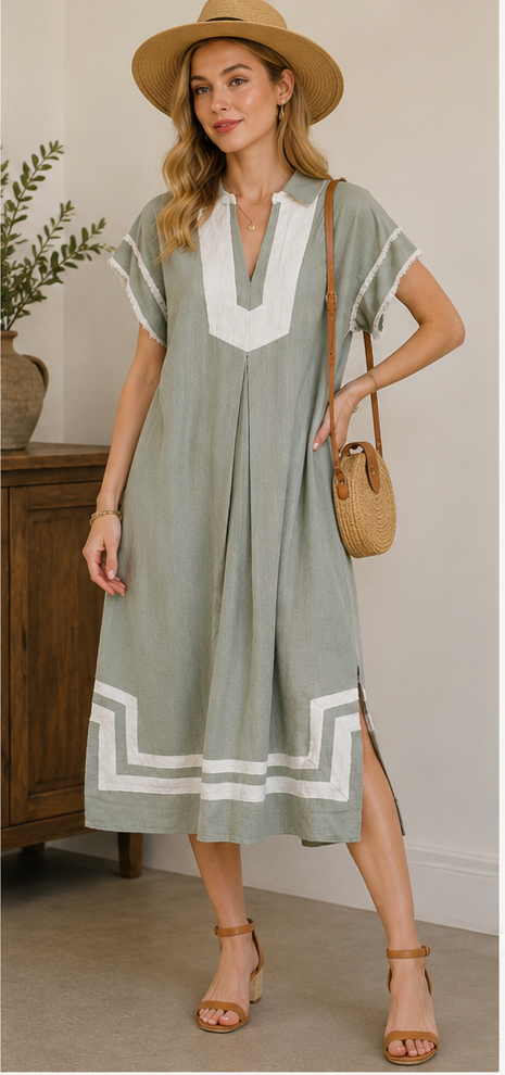 The Sage Breeze Midi Dress