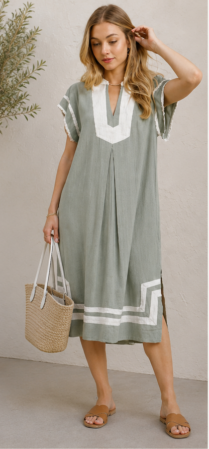 The Sage Breeze Midi Dress