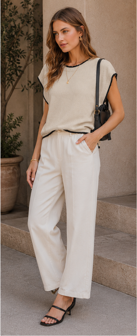 The Remi Lightweight Ribbon Tie Top