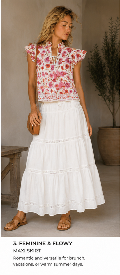 The Charming Floral Flutter Sleeve Blouse