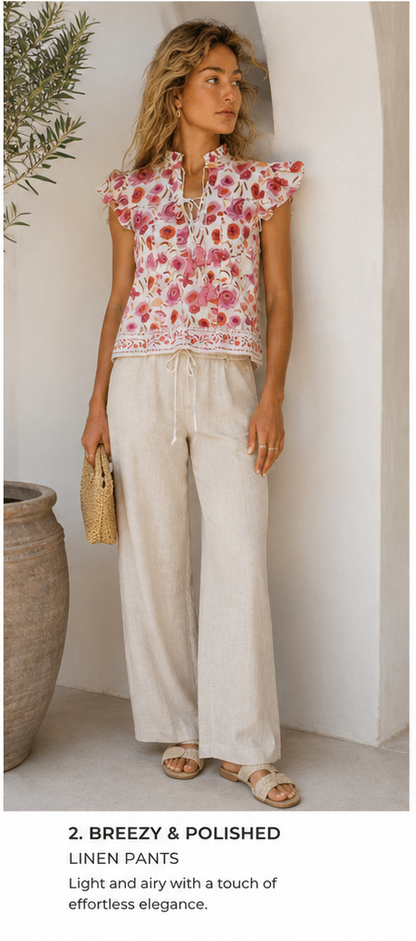 The Charming Floral Flutter Sleeve Blouse