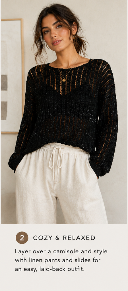 The Rita Open Weave Sweater