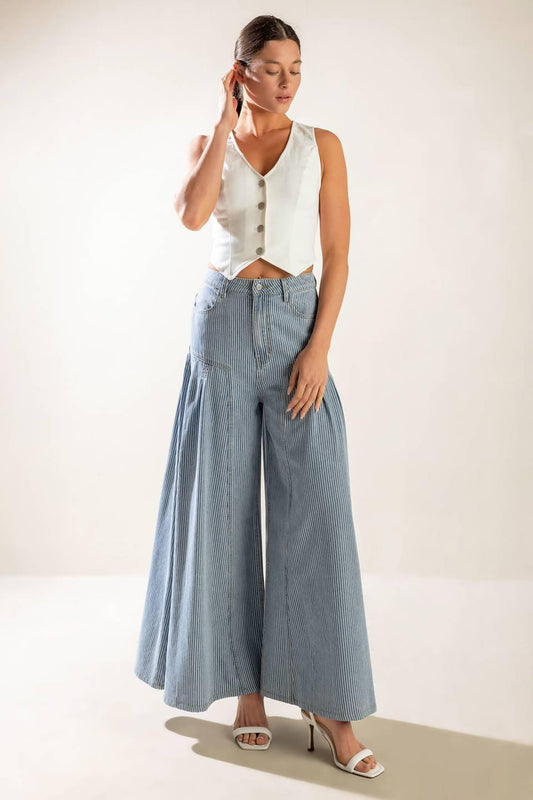 Skyline Stripe Denim Pants