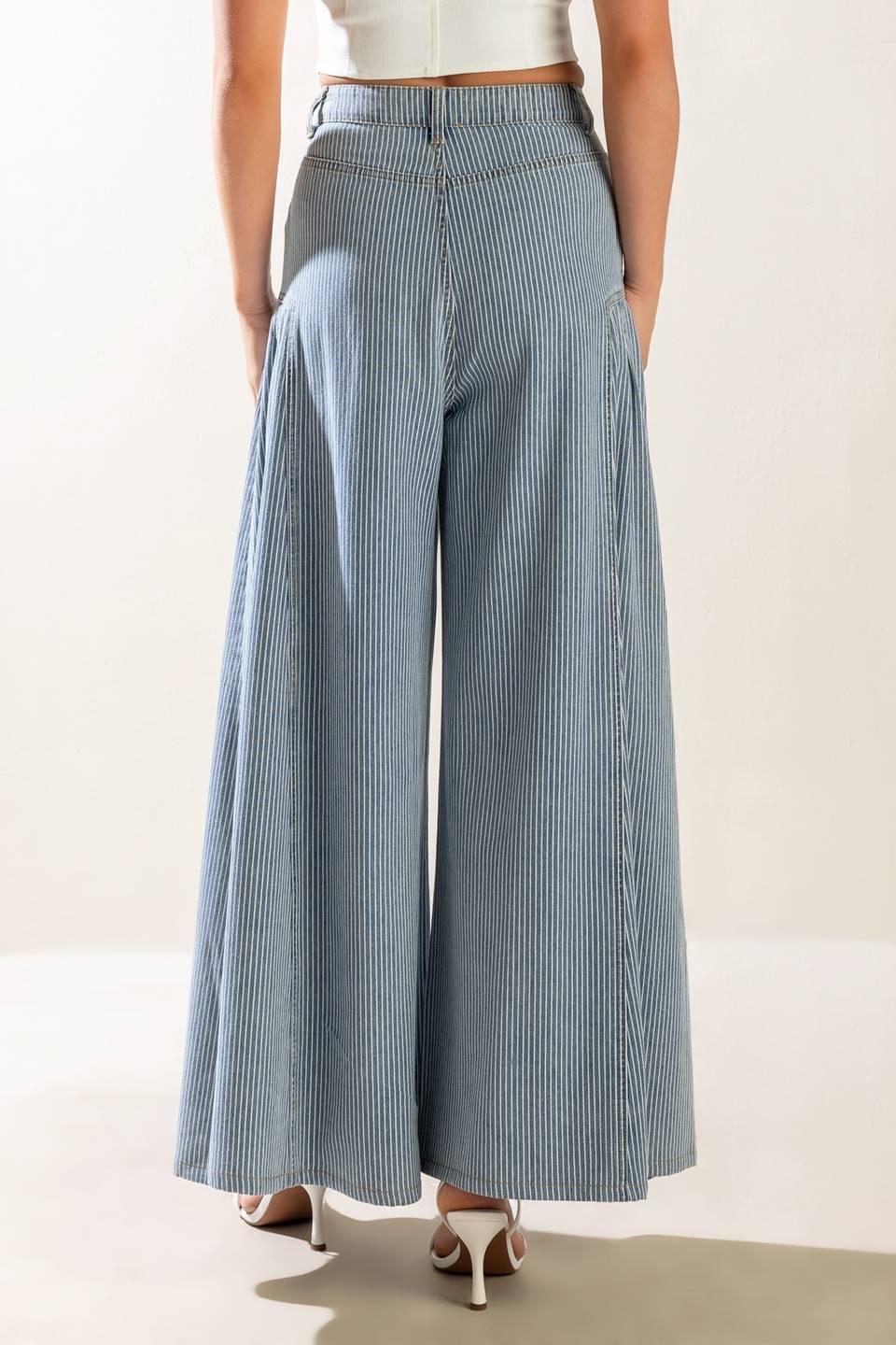 Skyline Stripe Denim Pants