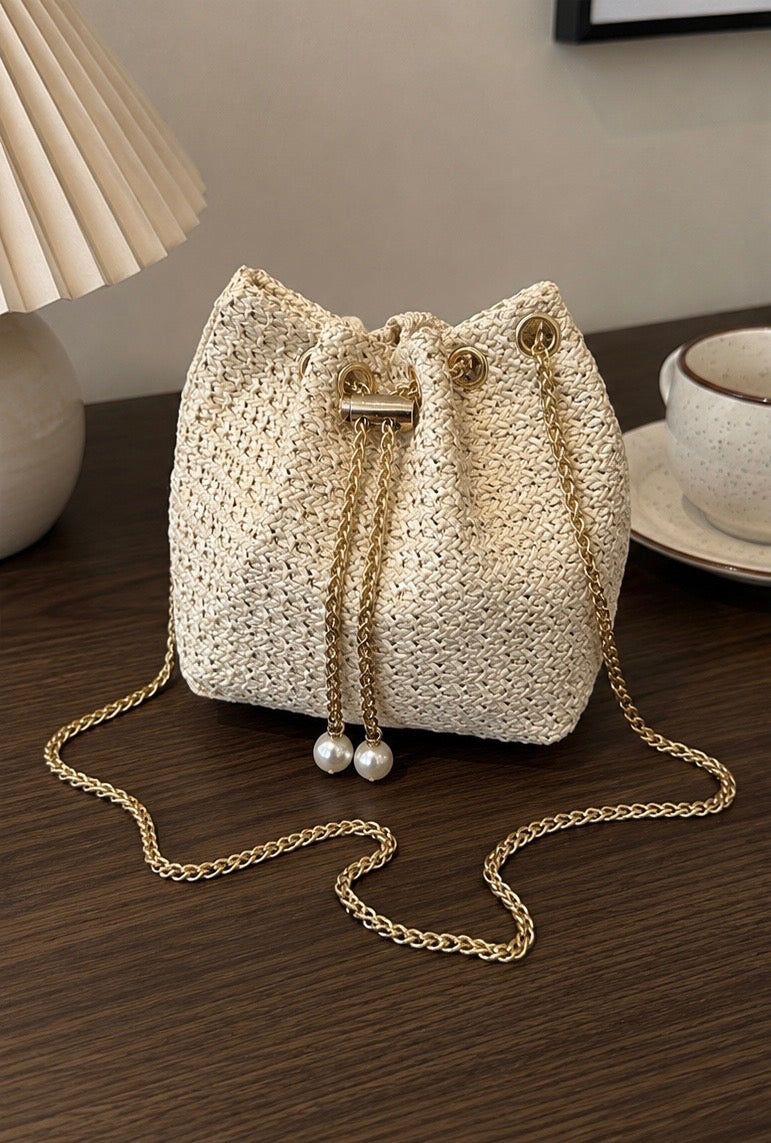The Soleil Woven Bucket Bag
