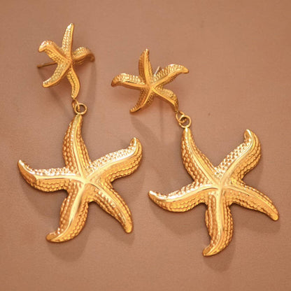 Coastal Starfish Drop Earrings