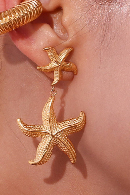 Coastal Starfish Drop Earrings