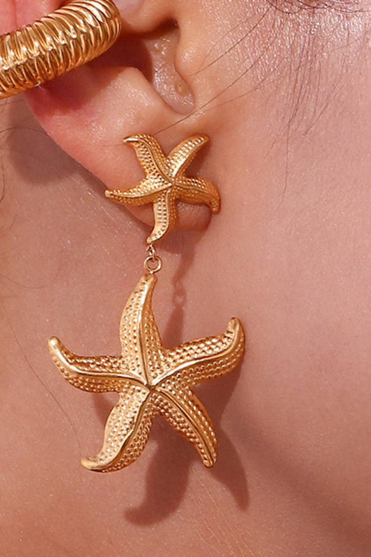 Coastal Starfish Drop Earrings