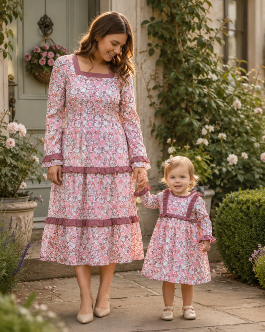 The Autumn Floral Print Mommy & Me Dress