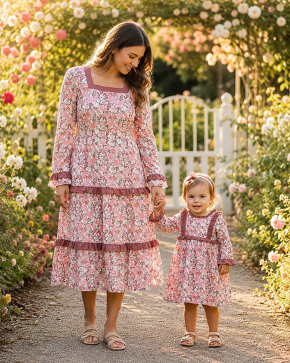 The Autumn Floral Print Mommy & Me Dress