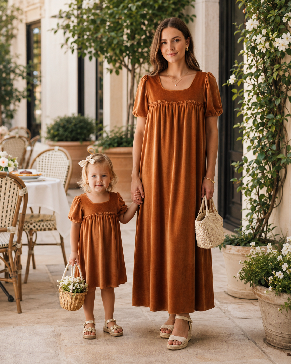The Caramel Mae Mommy & Me Velvet Dress