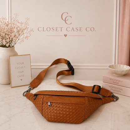 The Riley Woven Leather Sling Bag