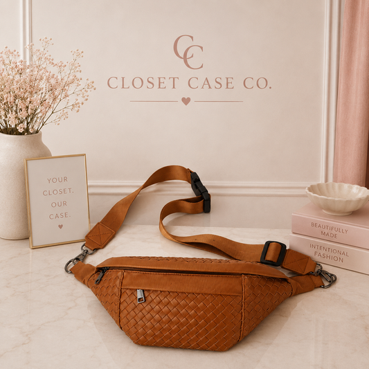 The Riley Woven Leather Sling Bag