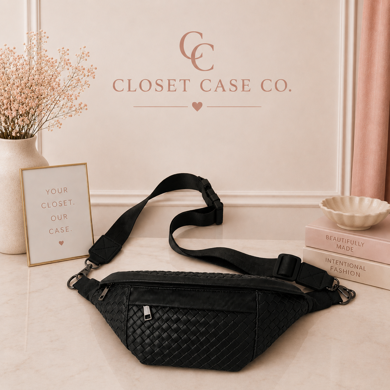 The Riley Woven Leather Sling Bag