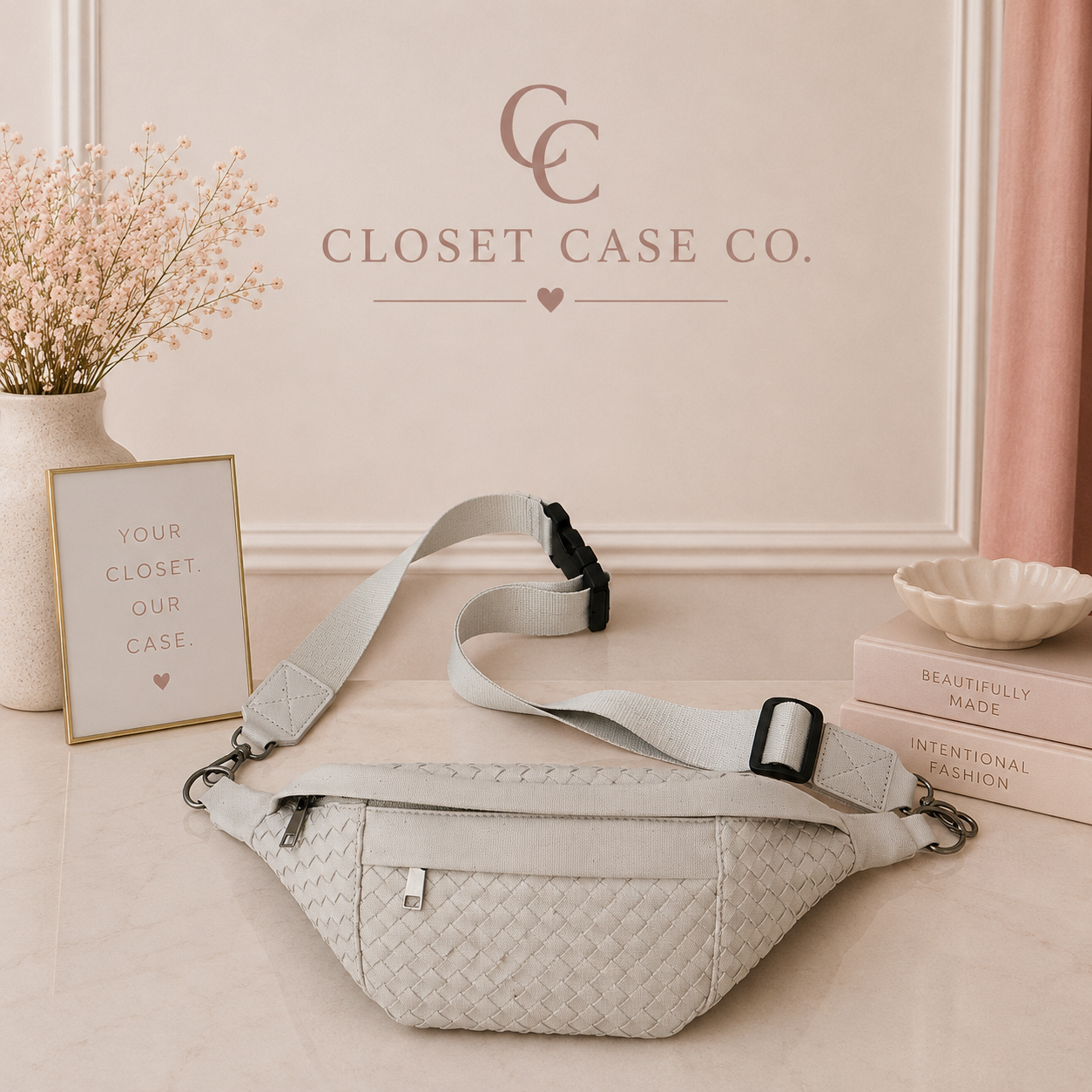 The Riley Woven Leather Sling Bag