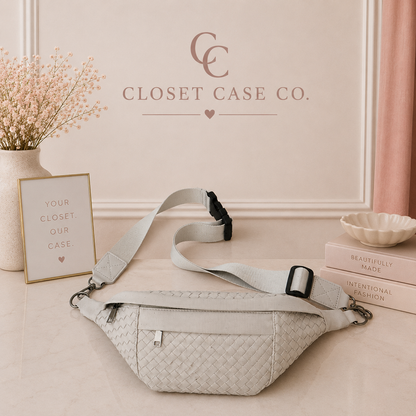 The Riley Woven Leather Sling Bag