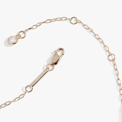 Initial J Precious Elongated Necklace
