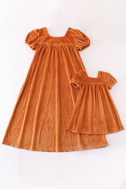 The Caramel Mae Mommy & Me Velvet Dress