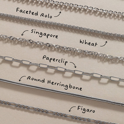 Singapore Chain Charm & Layering Necklace