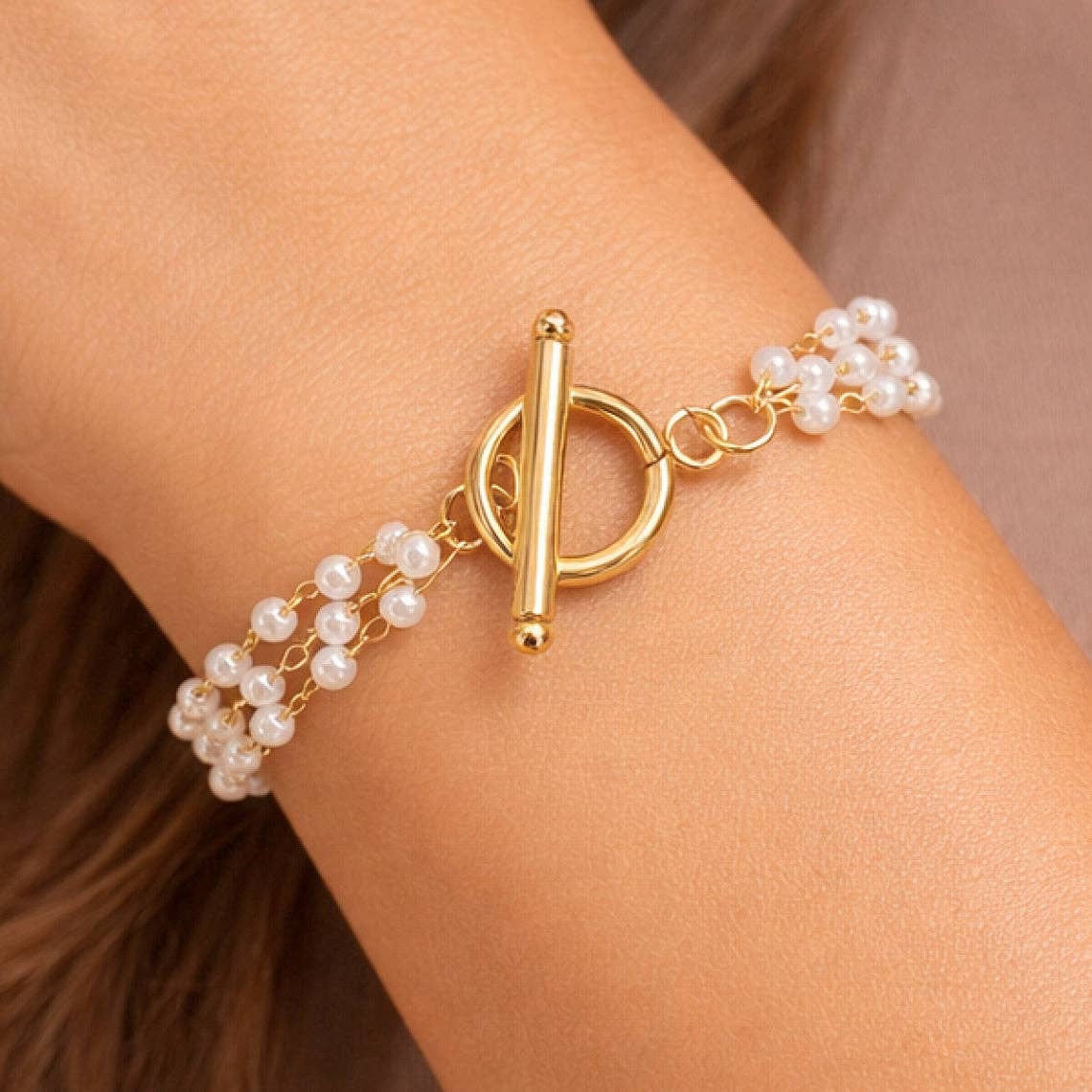 Pearl Elegance Multi-Strand Bracelet