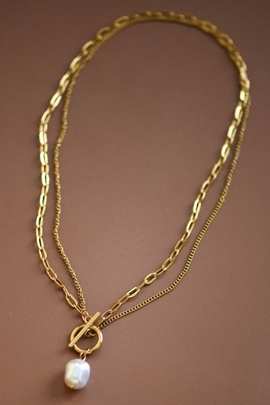 Marina Pearl Toggle Necklace