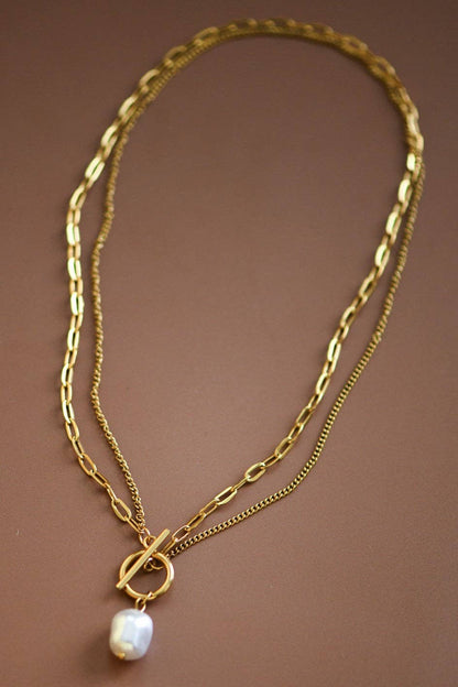 Marina Pearl Toggle Necklace