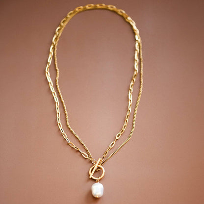 Marina Pearl Toggle Necklace