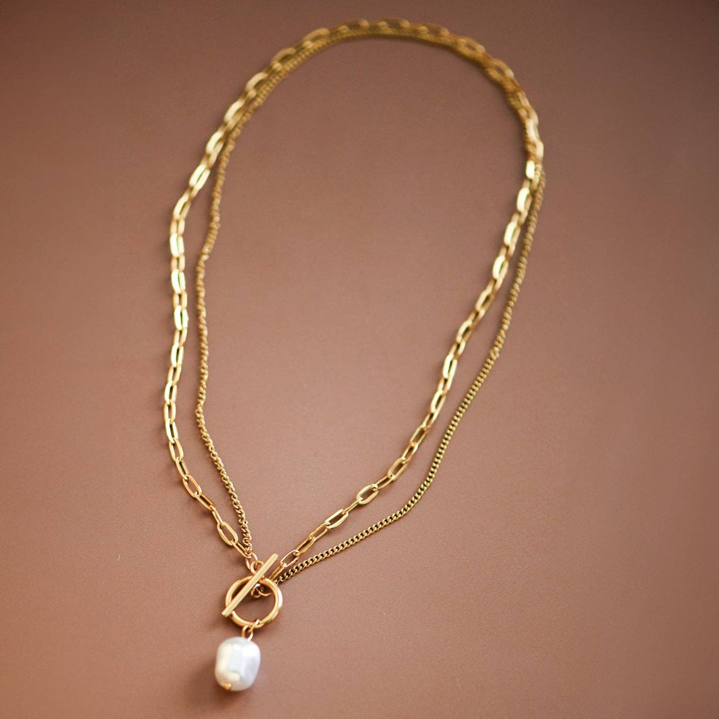 Marina Pearl Toggle Necklace