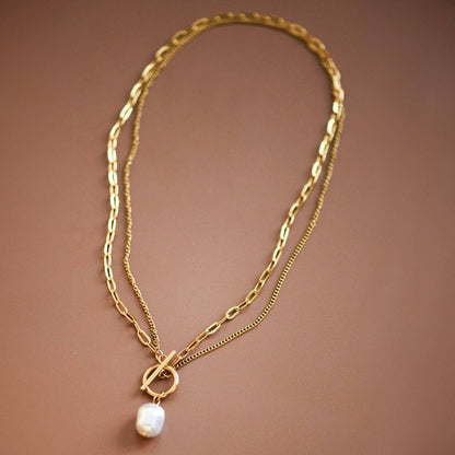 Marina Pearl Toggle Necklace