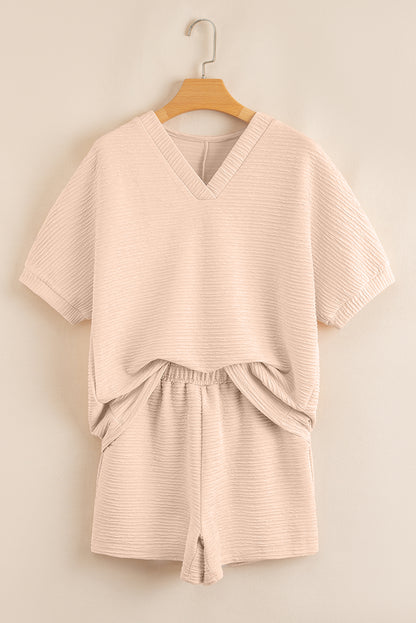 The Roselle Textured Short Set