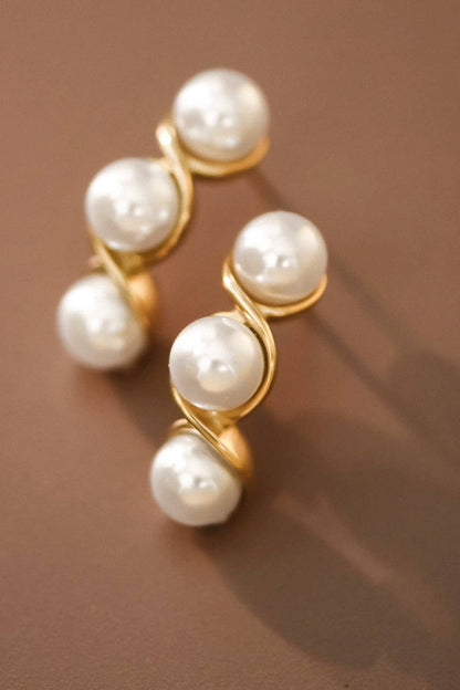 Luna Pearl Cluster Stud Earrings