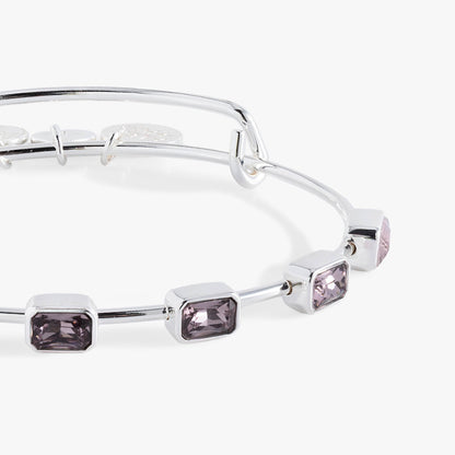 June Birthstone Emerald Cut Bangle