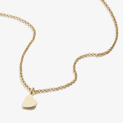 Small Heart Charm Necklace, 19''