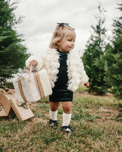 The Ivory Luxe Shag Jacket | Mommy & Me