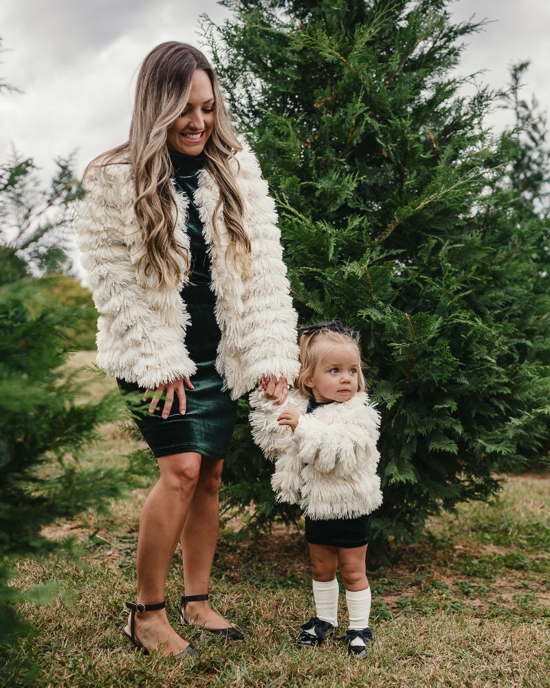 The Ivory Luxe Shag Jacket | Mommy & Me