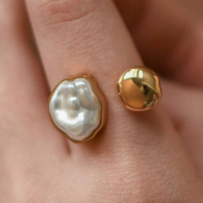 Aurora Pearl Adjustable Ring