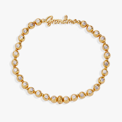 Grandma Elongated Crystal Stretch Bracelet