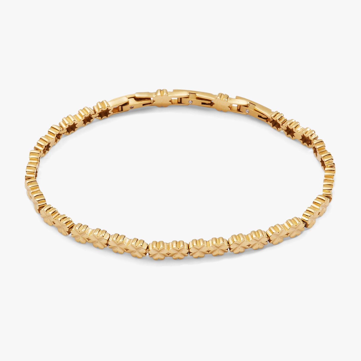 Lucky Clover Charm Tennis Bracelet