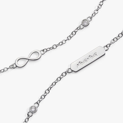 Mama Infinity Chain Double Strand Bracelet