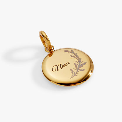 Niece Lavender Disc Charm