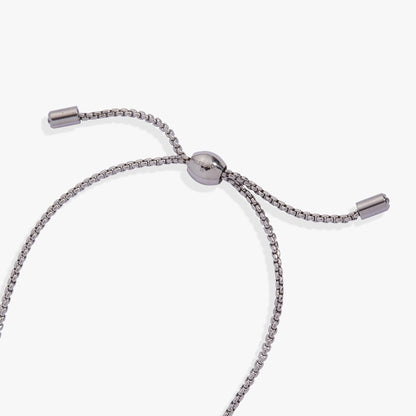 February Everyday Birthstone Pave Bolo Bracelet