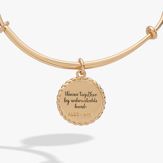 Sister 'Woven Together By Unbreakable Bonds' Charm Bangle